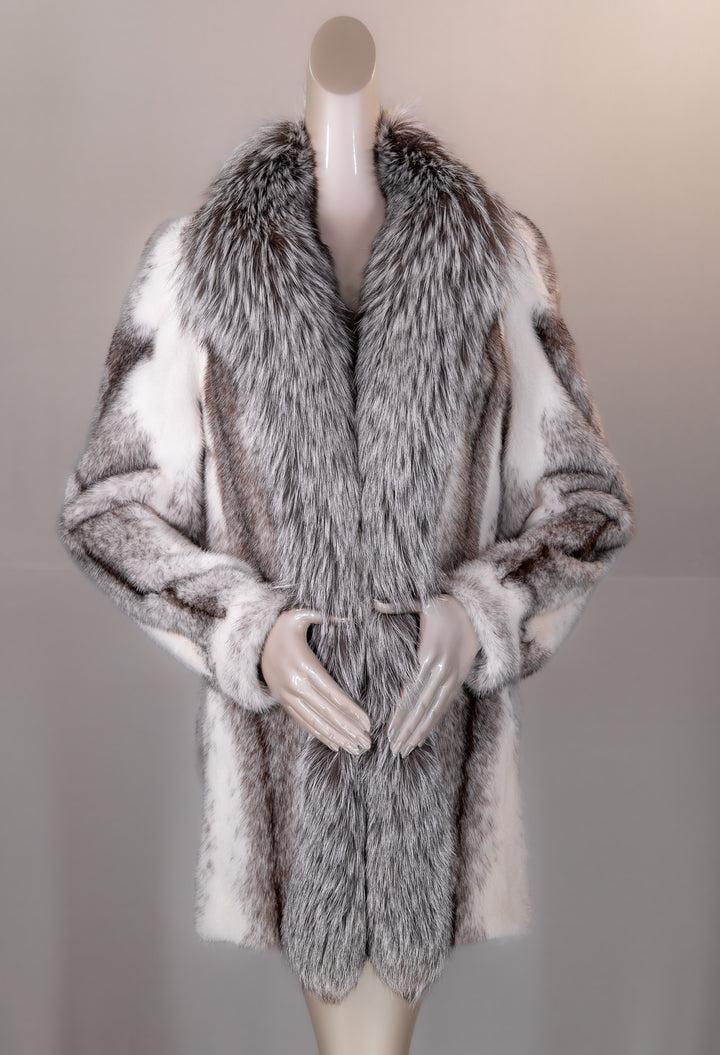 もこ★アパルトモン　ミンクフォックス ストール Mink Fox Mink Jacket with Fox Sleeves