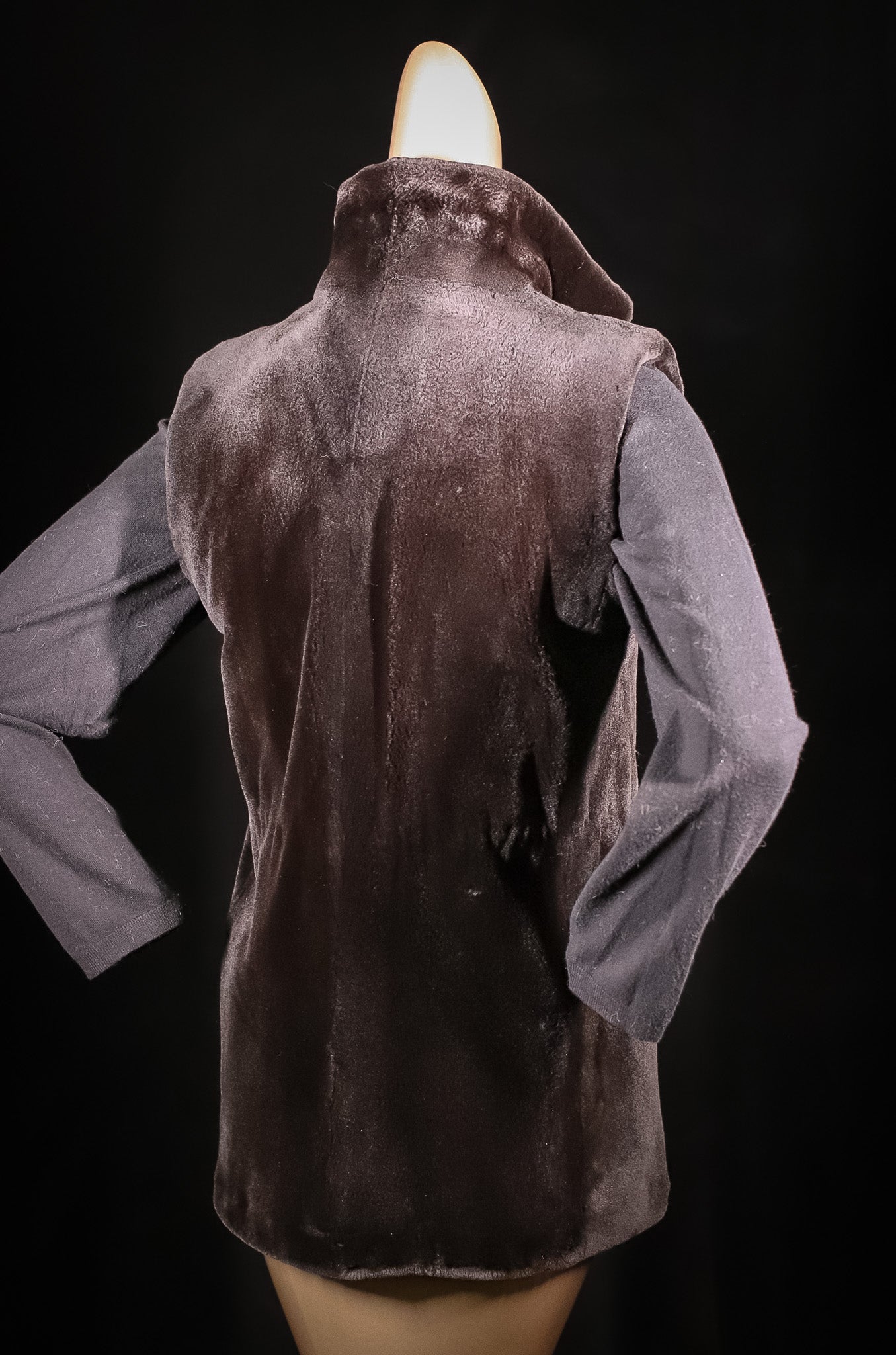 Sheared Mink Reversible to Gortex Rainwear Vest