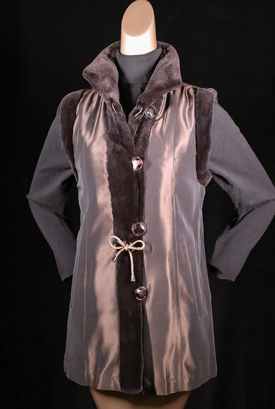 Sheared Mink Reversible to Gortex Rainwear Vest