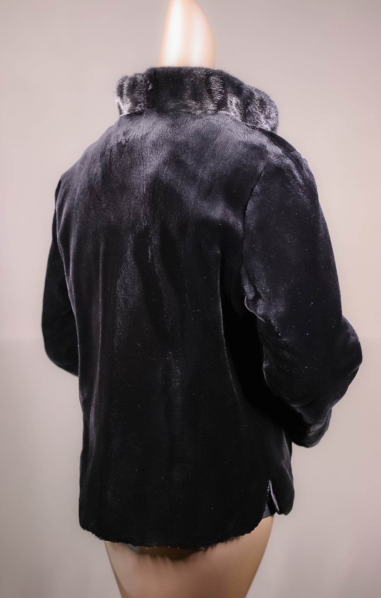Full-Skin Sheared Mink Long Jacket Reversible to Quilted Puffer