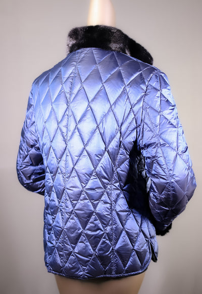 Plucked Mink Jacket Reversible to Quilted Puffer