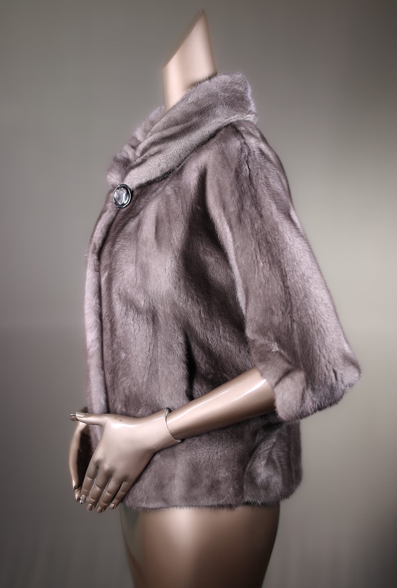 Full-Skin Mink Cape with Shawl Collar