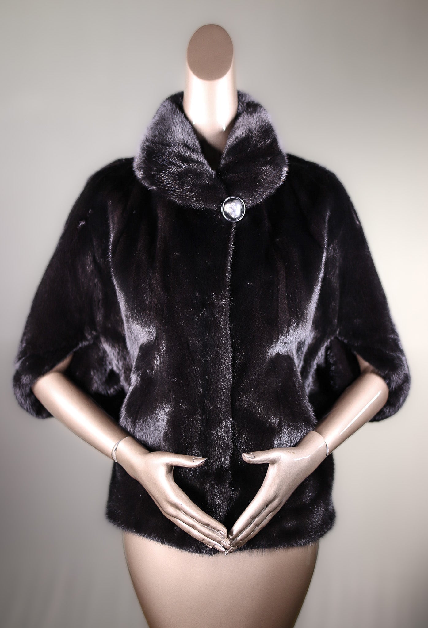 Full-Skin Mink Cape with Shawl Collar