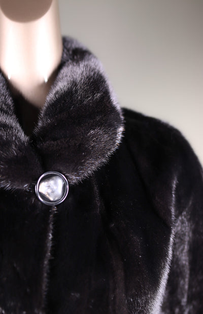 Full-Skin Mink Cape with Shawl Collar