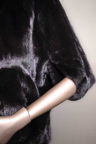 Full-Skin Mink Cape with Shawl Collar