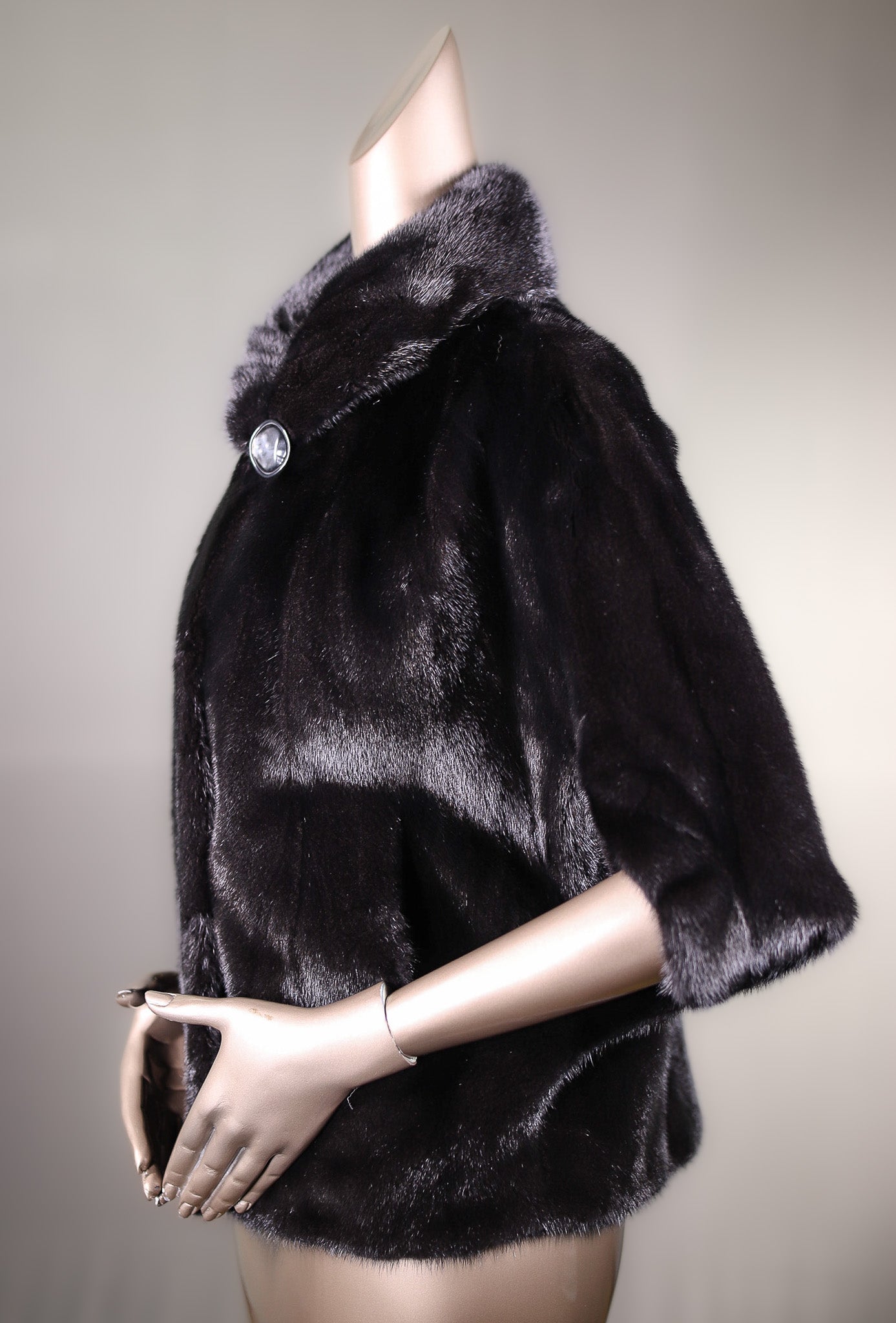 Full-Skin Mink Cape with Shawl Collar