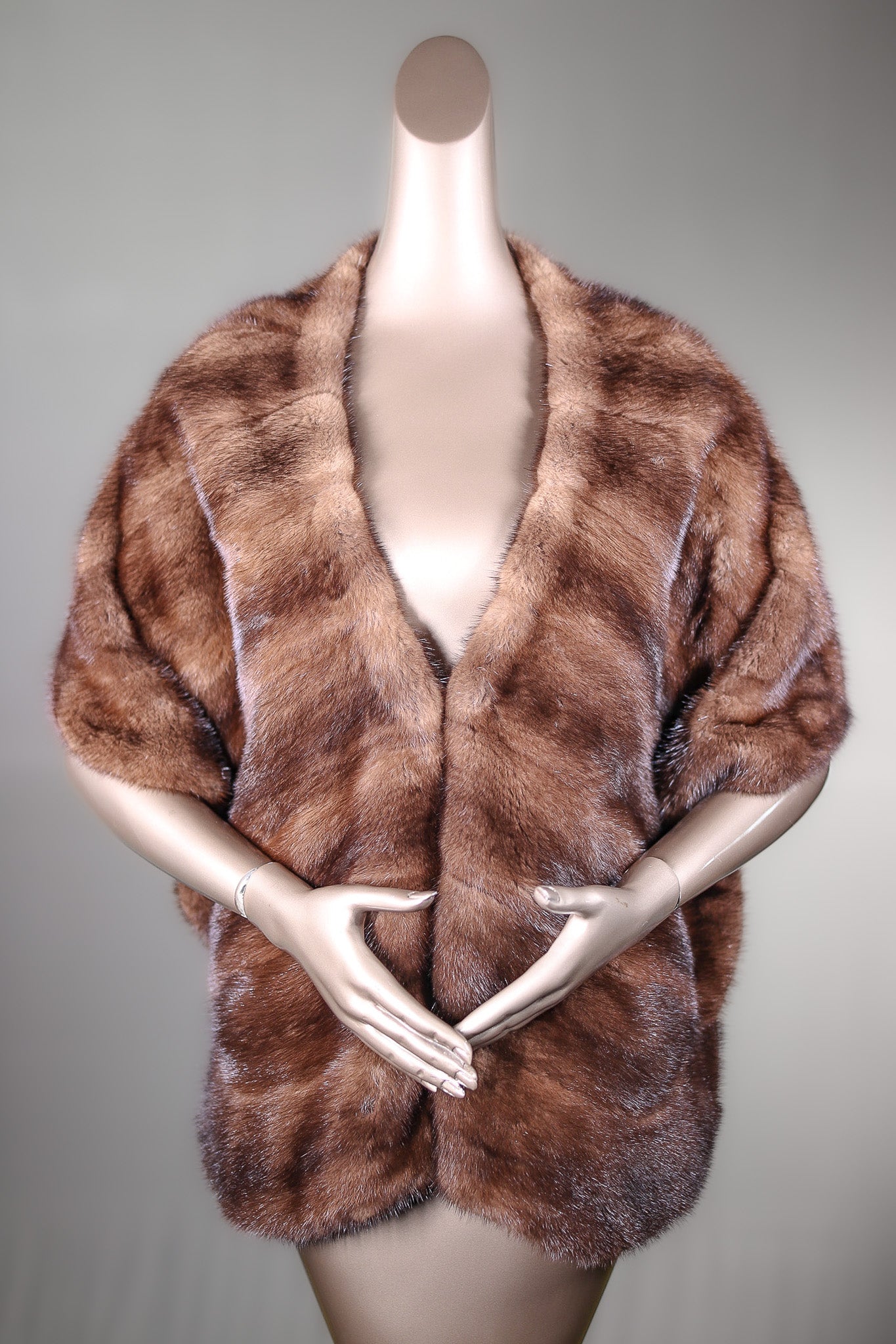 Full-Skin Demi Buff Mink Shawl