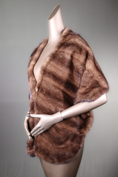 Full-Skin Demi Buff Mink Shawl