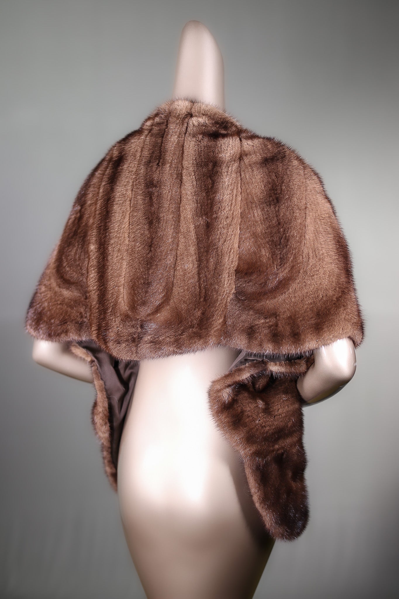 Full-Skin Demi Buff Mink Shawl