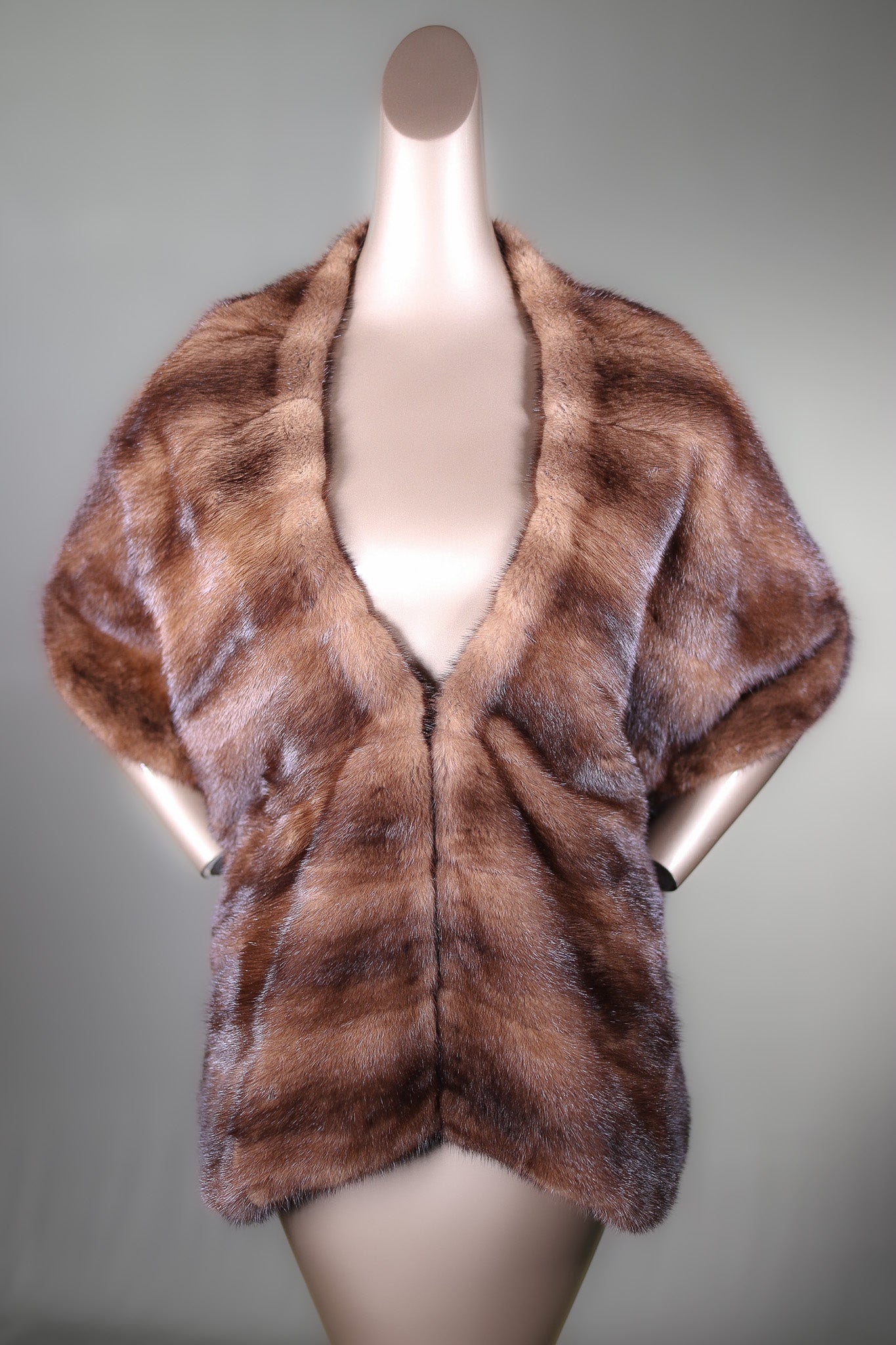 Full-Skin Demi Buff Mink Shawl