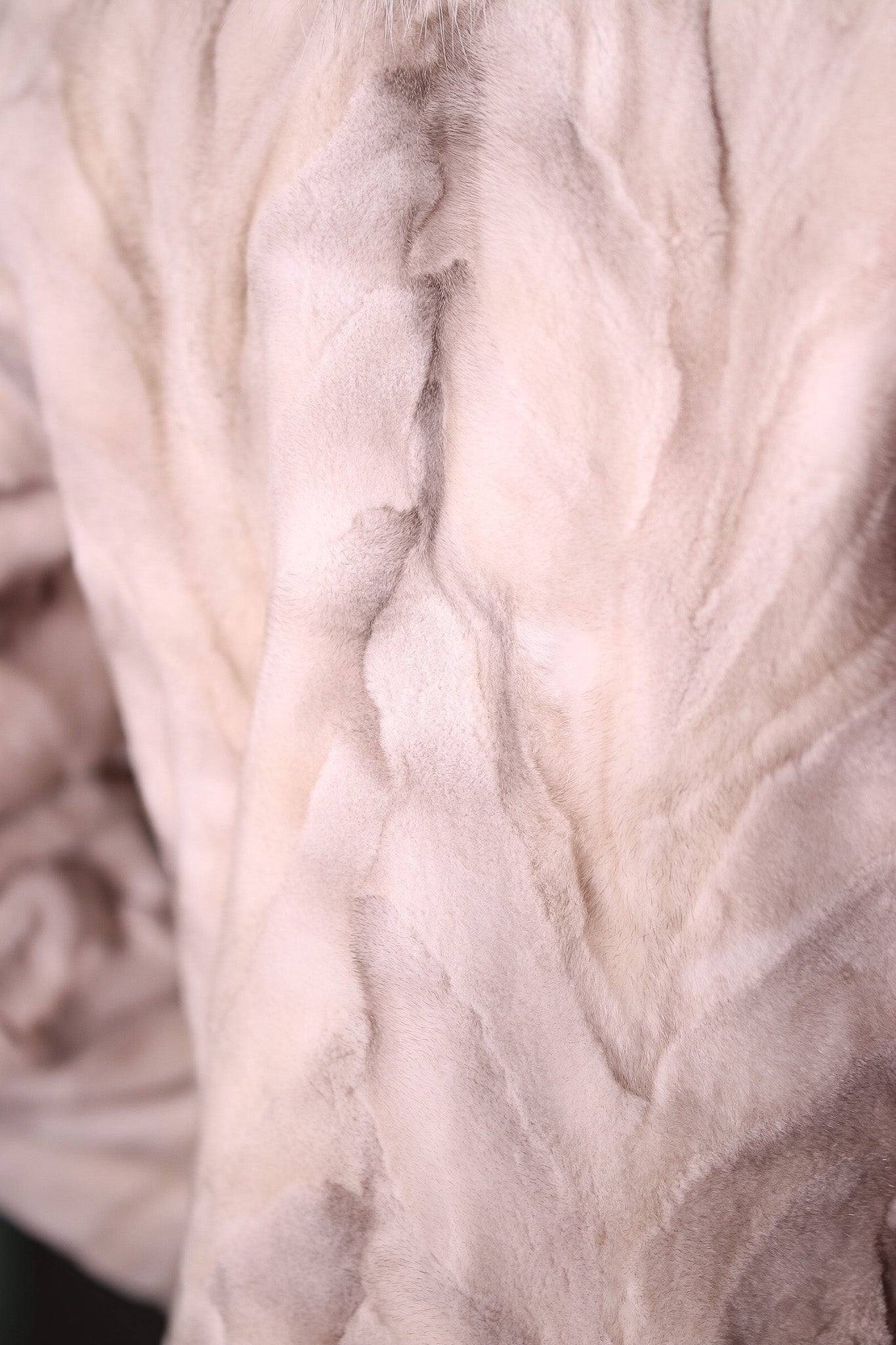 Sheared Sectional Mink Jacket with Natural Shadow Frost Fox