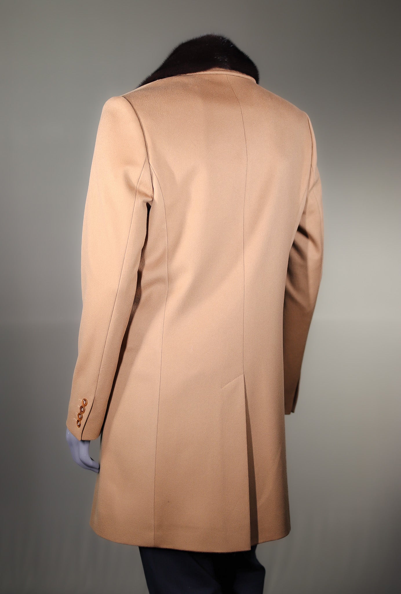 Loro Piana Car Coat with Natural Mink Collar