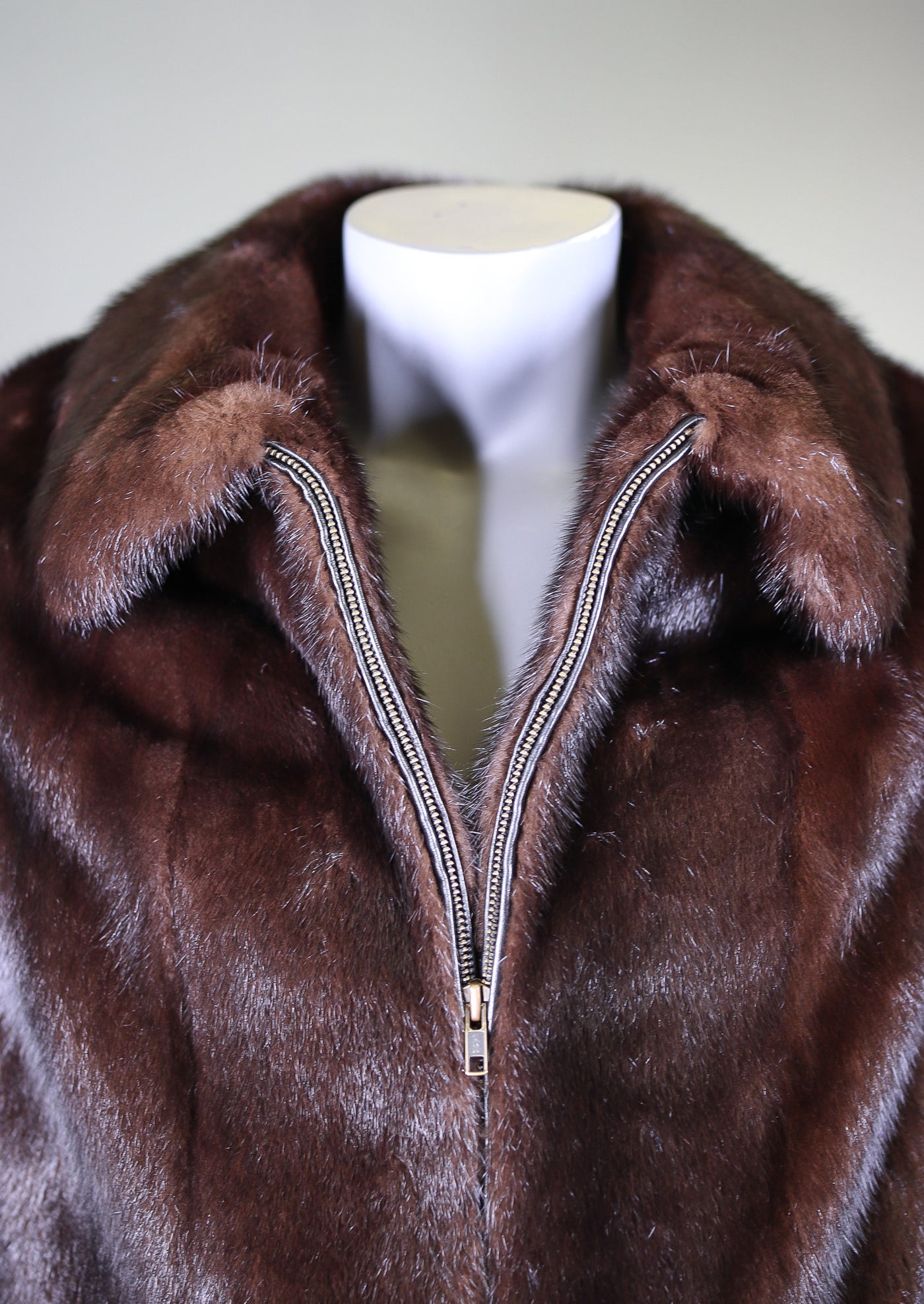 Full-Skin Natural Mahogany Mink Jacket