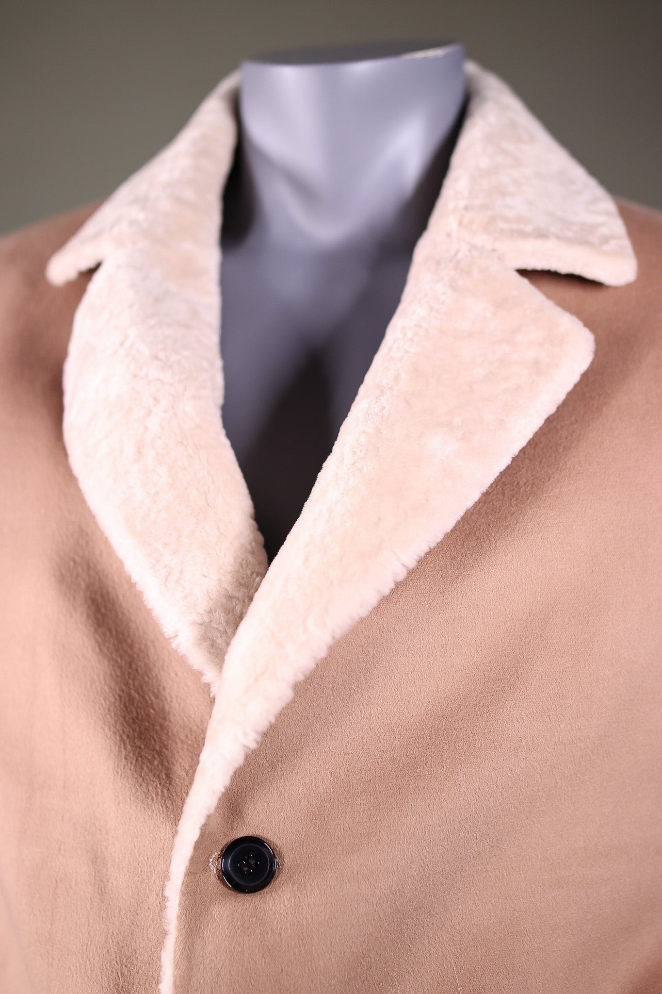 Wool Overcoat with Shearling Liner