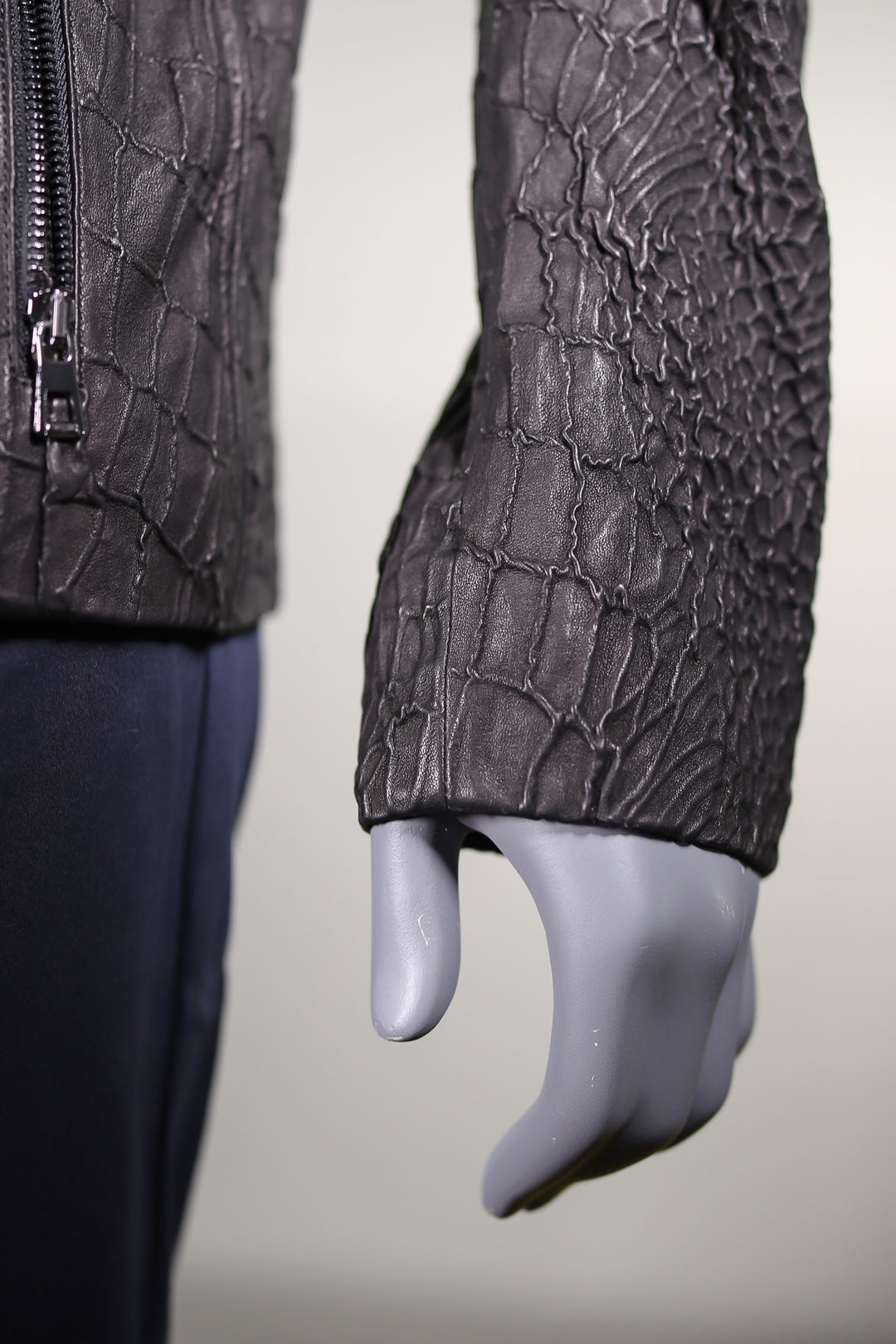 Crocodile-Crinkled Italian Lamb Leather Jacket – Alaska Fur