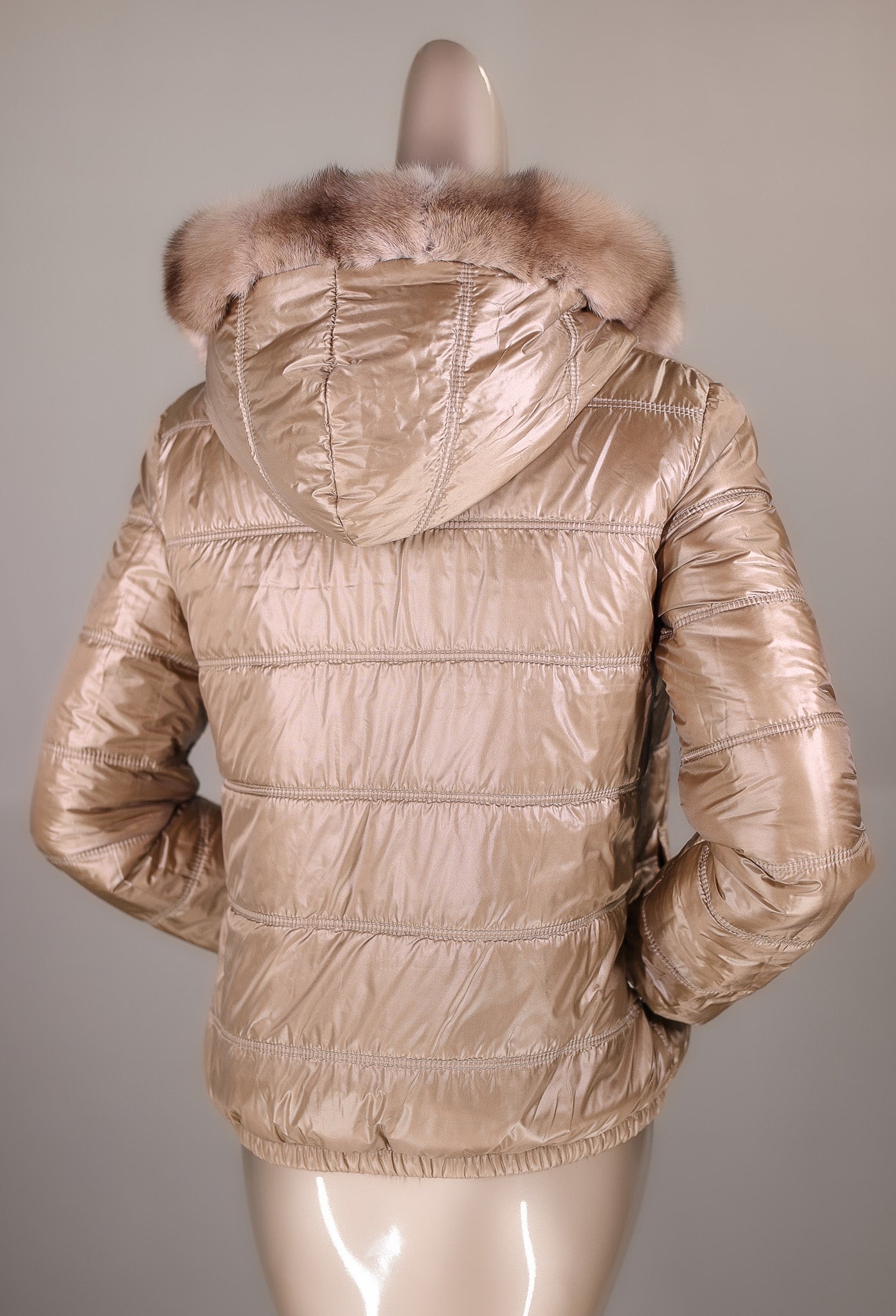 Cross-Cut Natural Tortora Russian Sable Reversible Outerwear Jacket