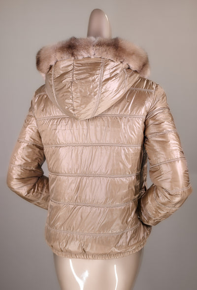Cross-Cut Natural Tortora Russian Sable Reversible Outerwear Jacket