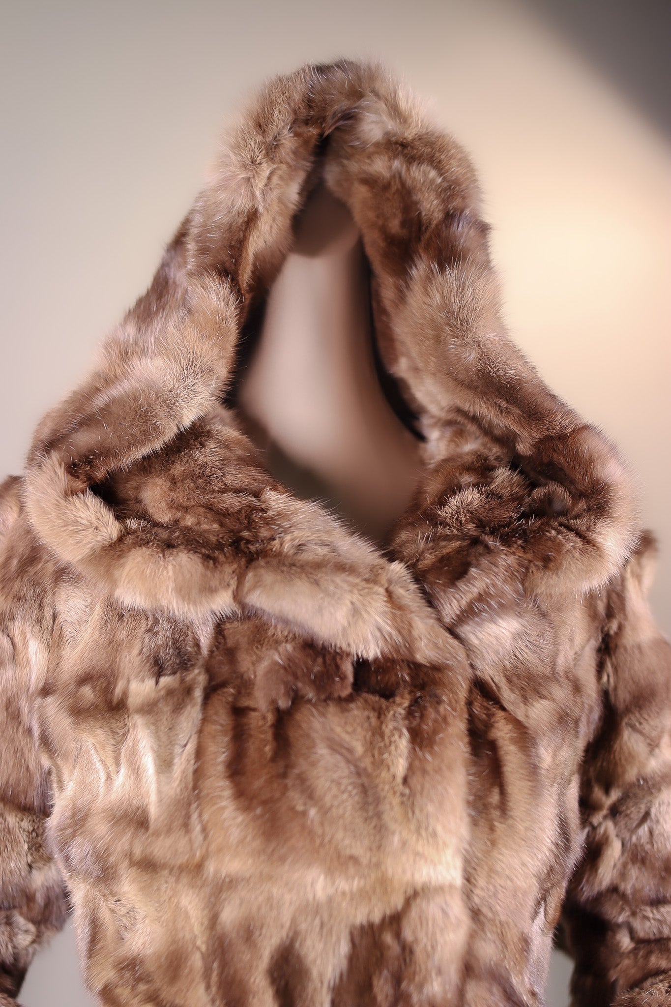Sectional Diamond-Cut Russian Sable Hooded Stroller