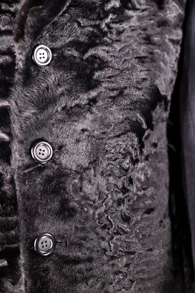 Italian Wool Overcoat with Swakara Lamb Panels
