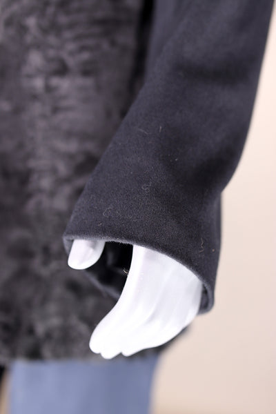 Italian Wool Overcoat with Swakara Lamb Panels