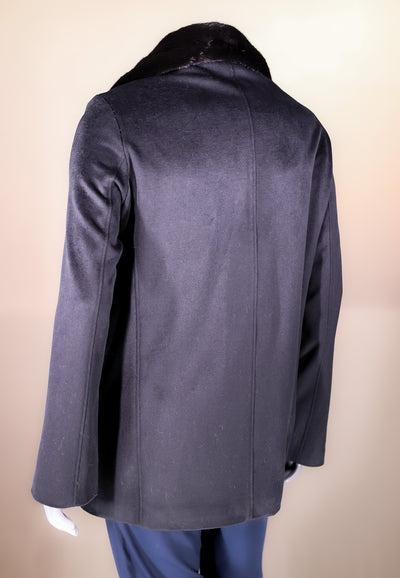 Italian Wool Overcoat with Swakara Lamb Panels