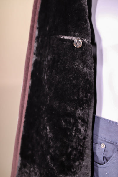 Woven Wool Jacket with Sheepskin Liner