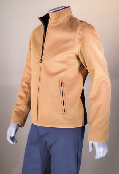 Woven Wool Jacket with Sheepskin Liner
