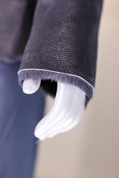 Merino Lamb Shearling Jacket with Stand-Up Collar