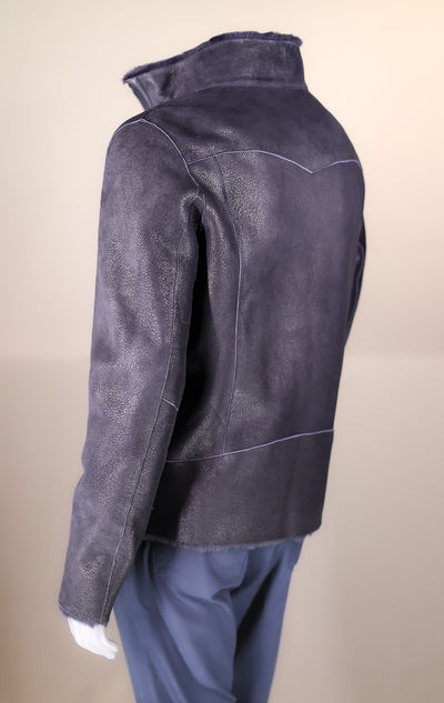 Merino Lamb Shearling Jacket with Stand-Up Collar