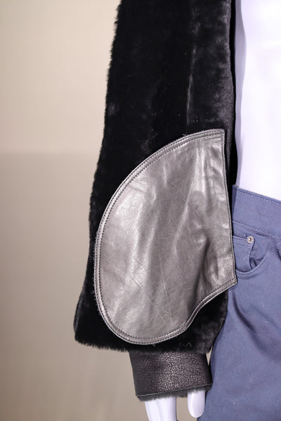 Merino Lamb Shearling Jacket with Stand-Up Collar