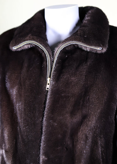 Full-Skin Mink Bomber with Italian Lamb