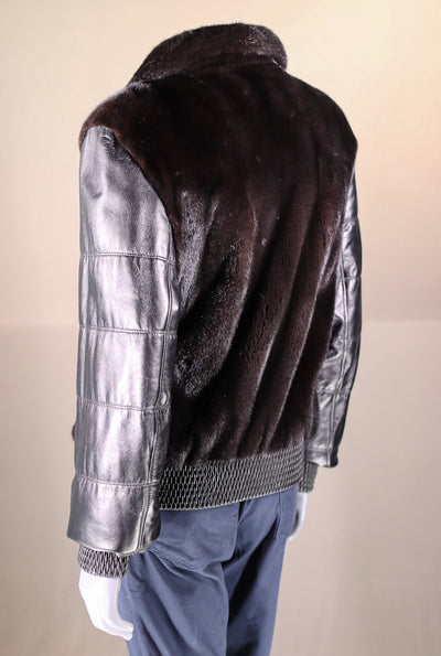 Full-Skin Mink Bomber with Italian Lamb