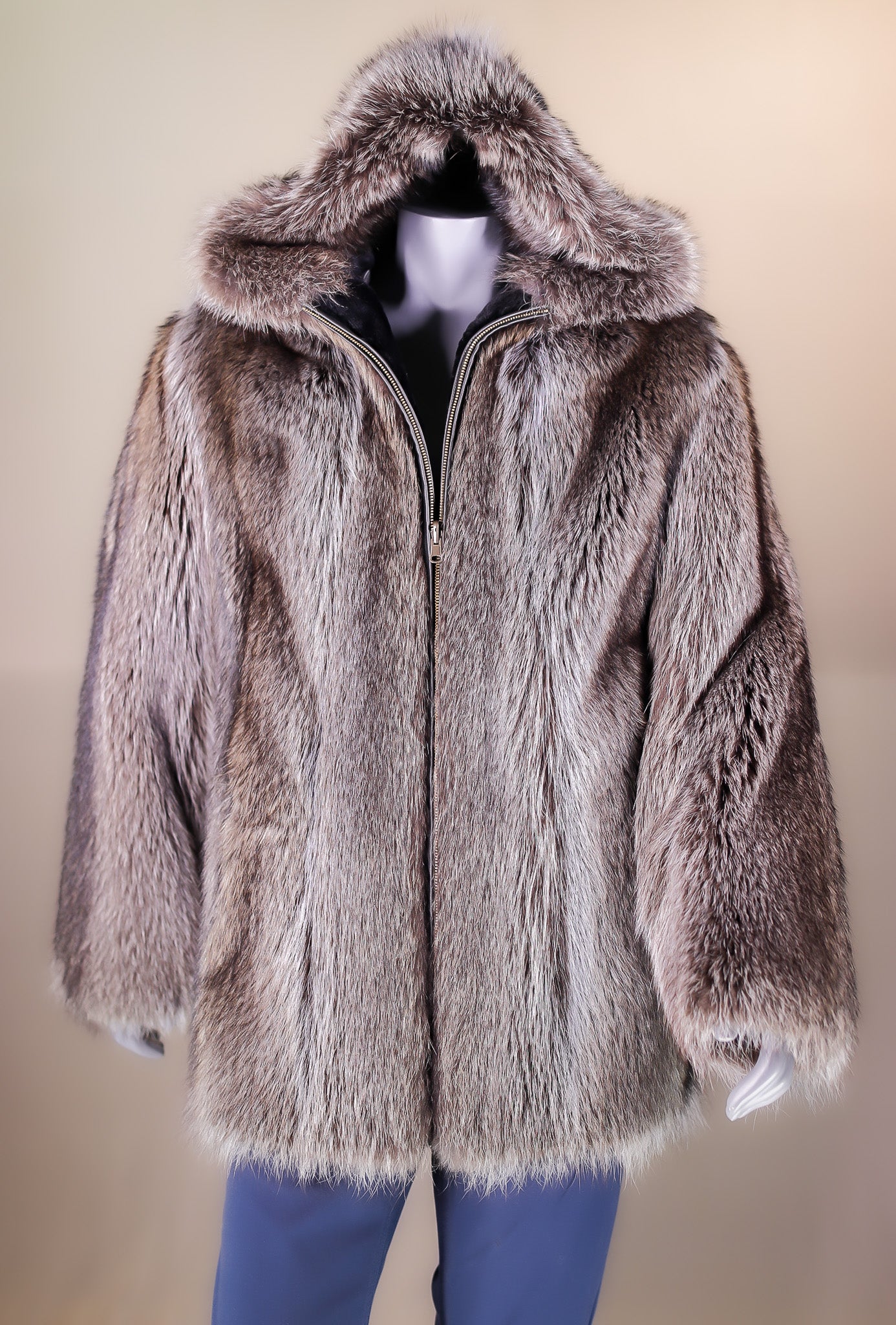 Full-Skin American Raccoon Parka