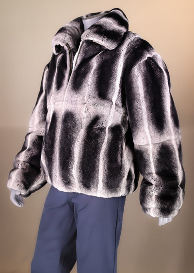 Dyed Chinchilla Rex Rabbit Jacket