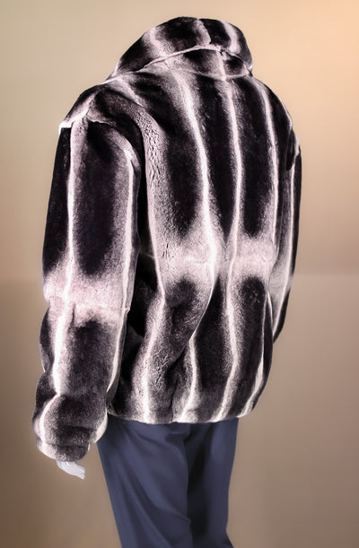 Dyed Chinchilla Rex Rabbit Jacket
