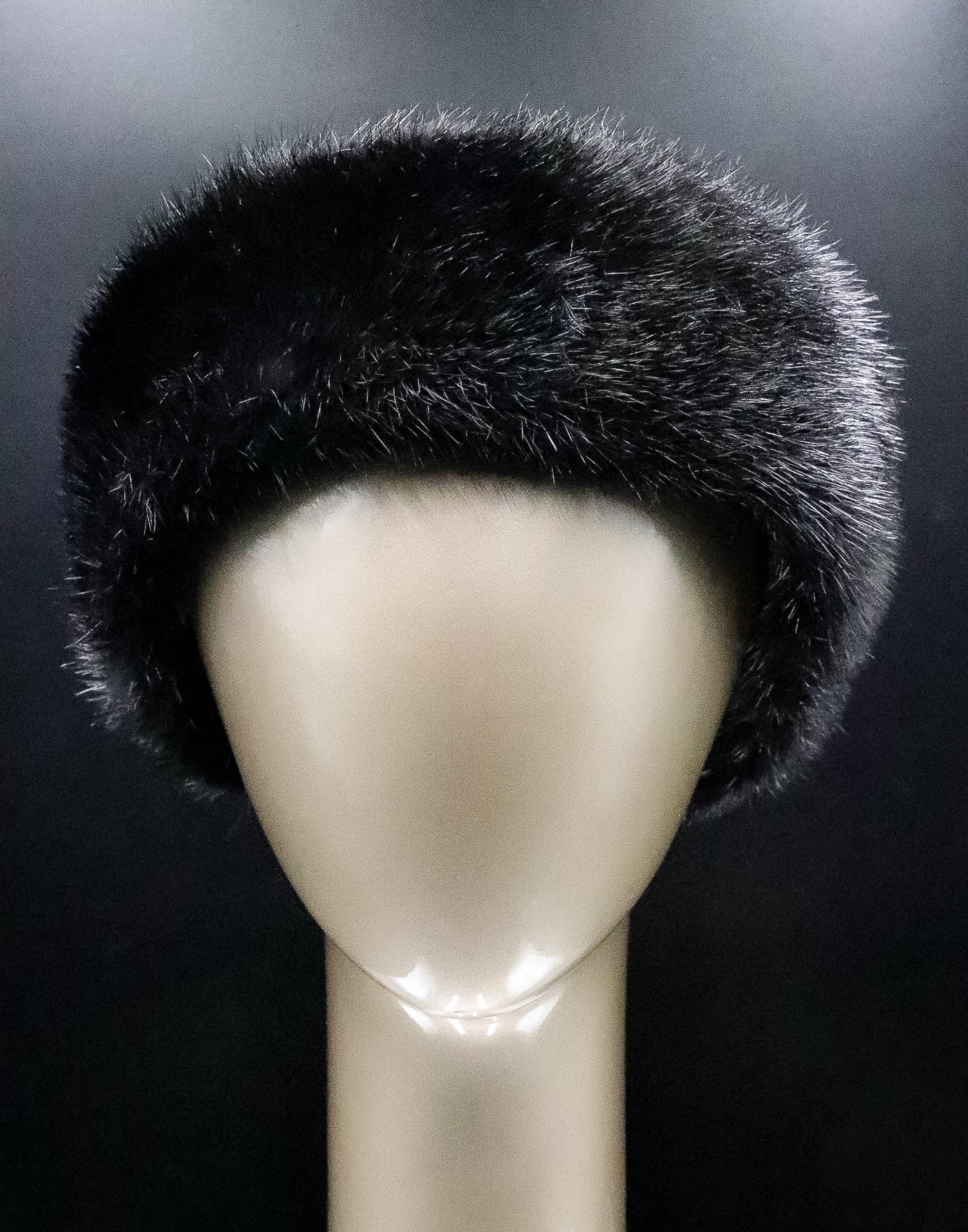 Black Mink Headband with Velcro