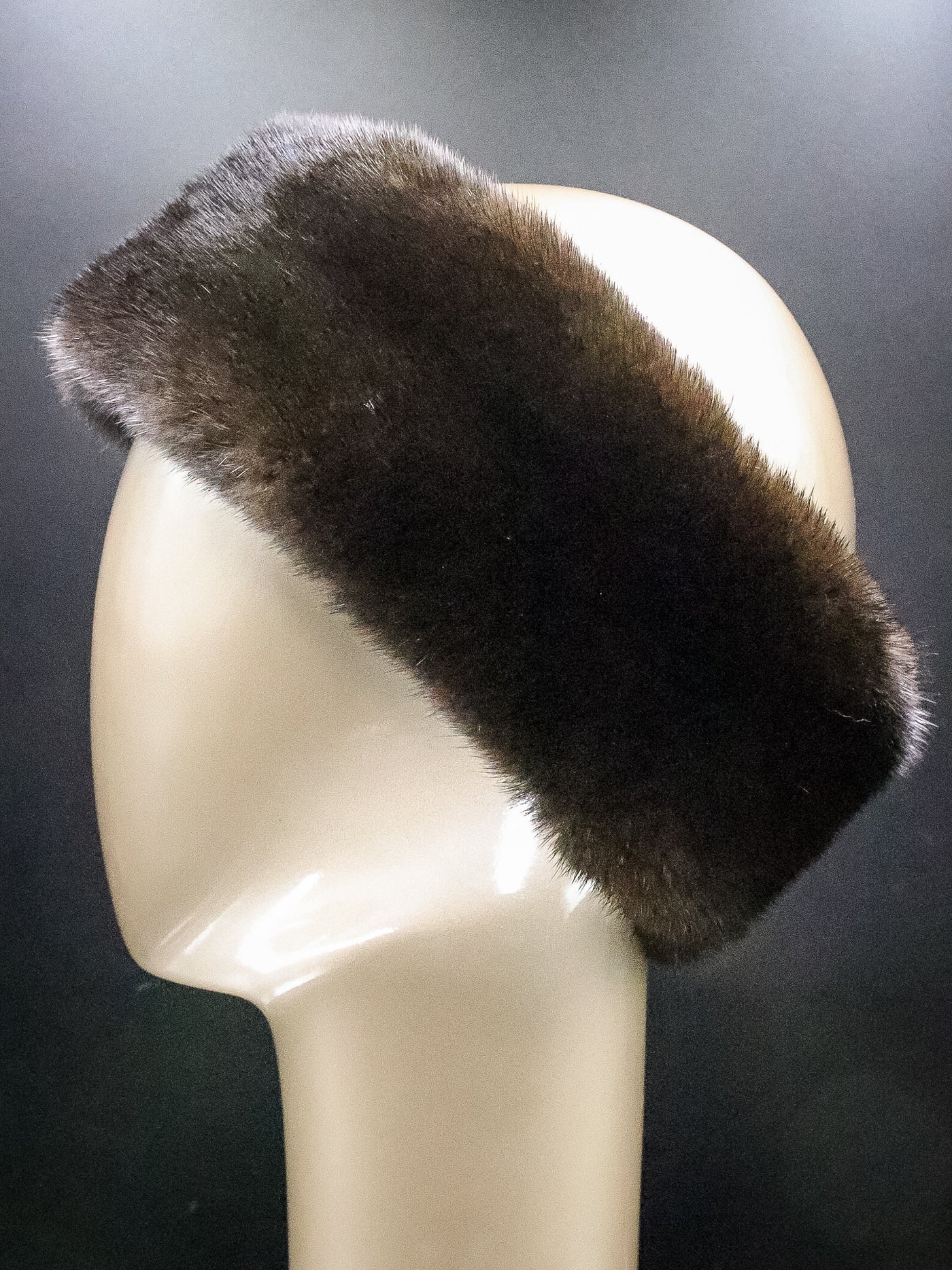 Natural Ranch Mink Headband with Velcro