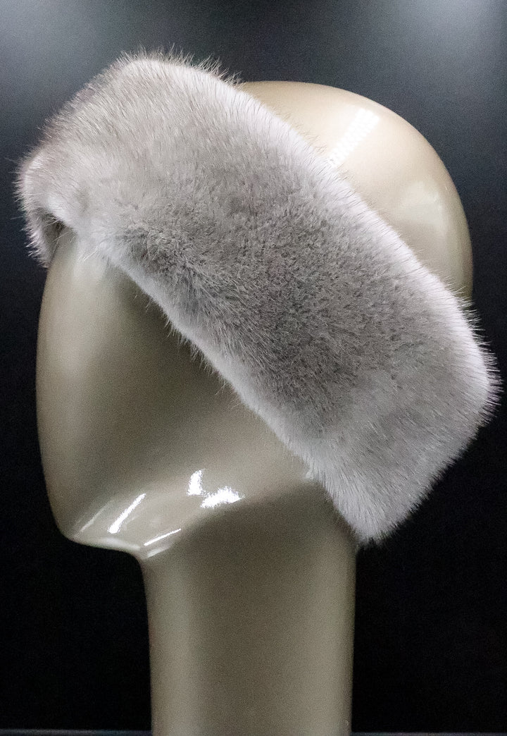 Natural Blue Iris Mink Headband with Velcro – Alaska Fur  display picture 2