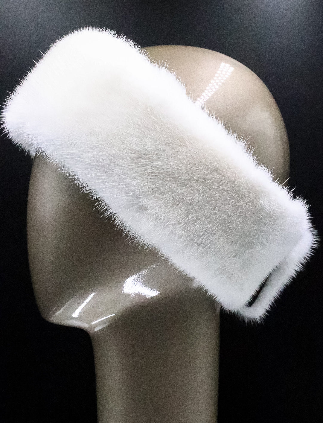 White Mink Headband with Velcro – Alaska Fur Gallery, Inc