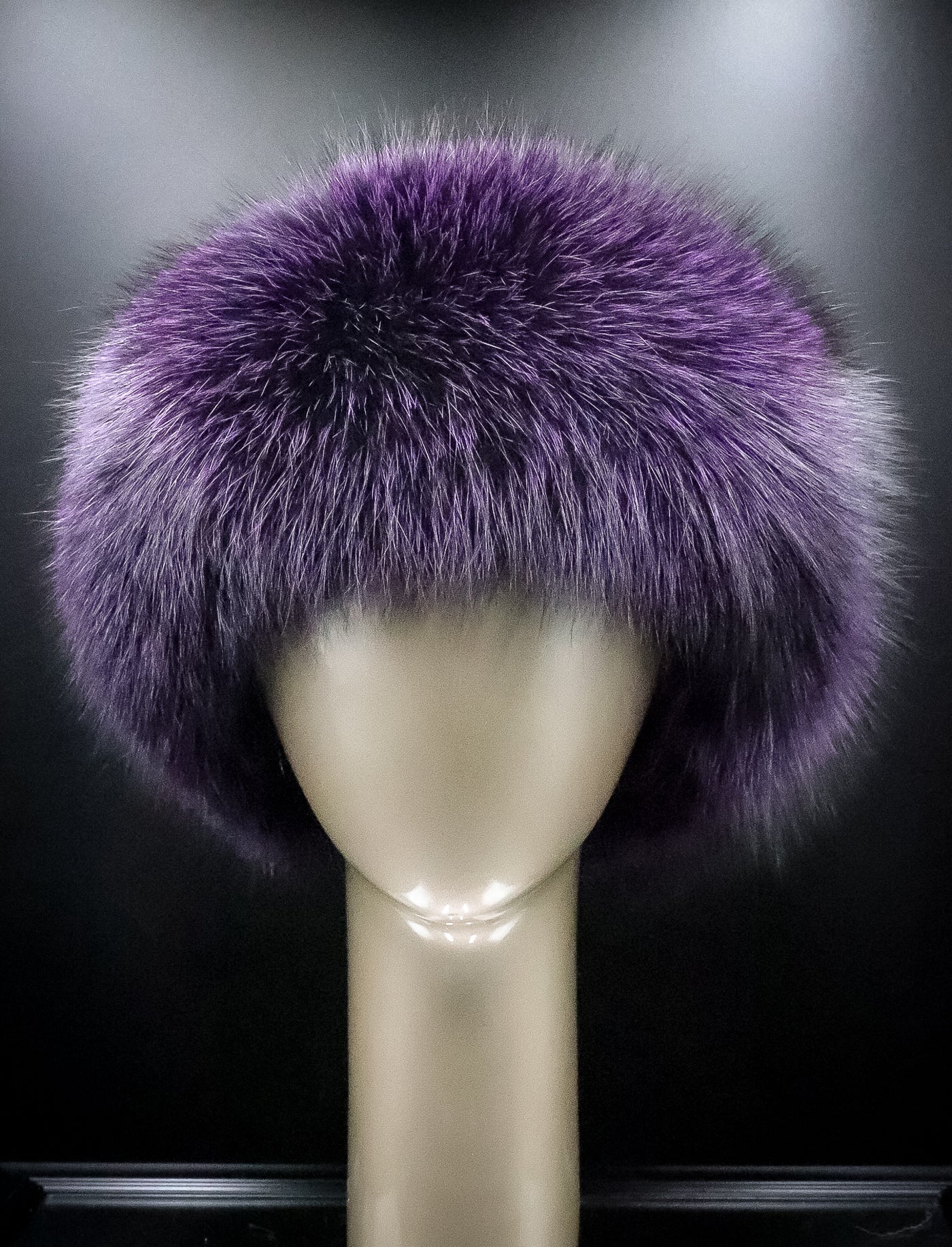 Eggplant Fox Headband with Velcro