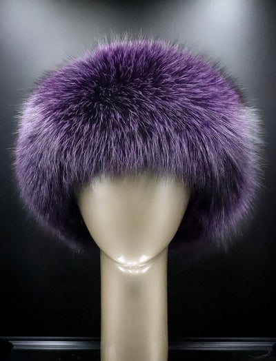 Eggplant Fox Headband with Velcro