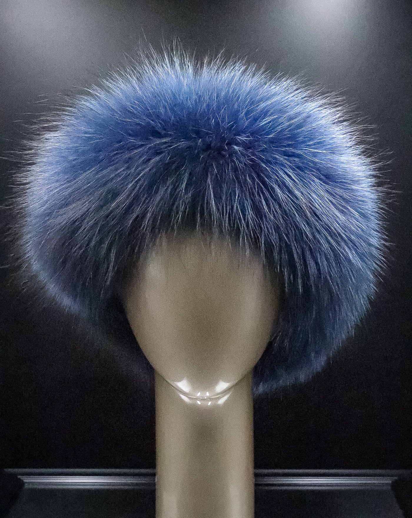 Denim Fox Headband with Velcro