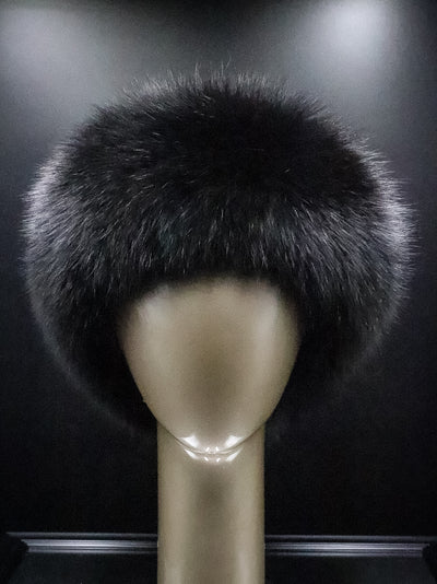Black Fox Headband with Velcro