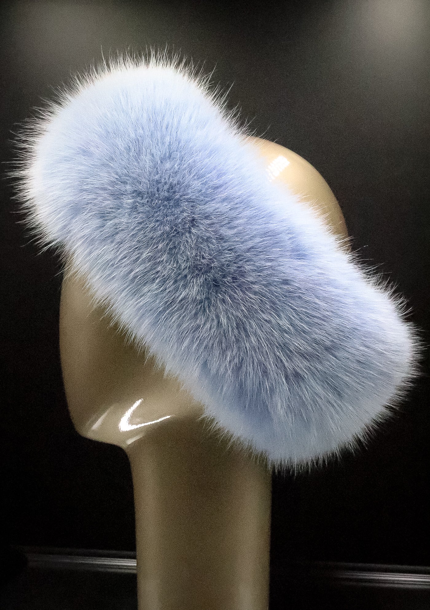 Baby Blue Fox Headband with Velcro