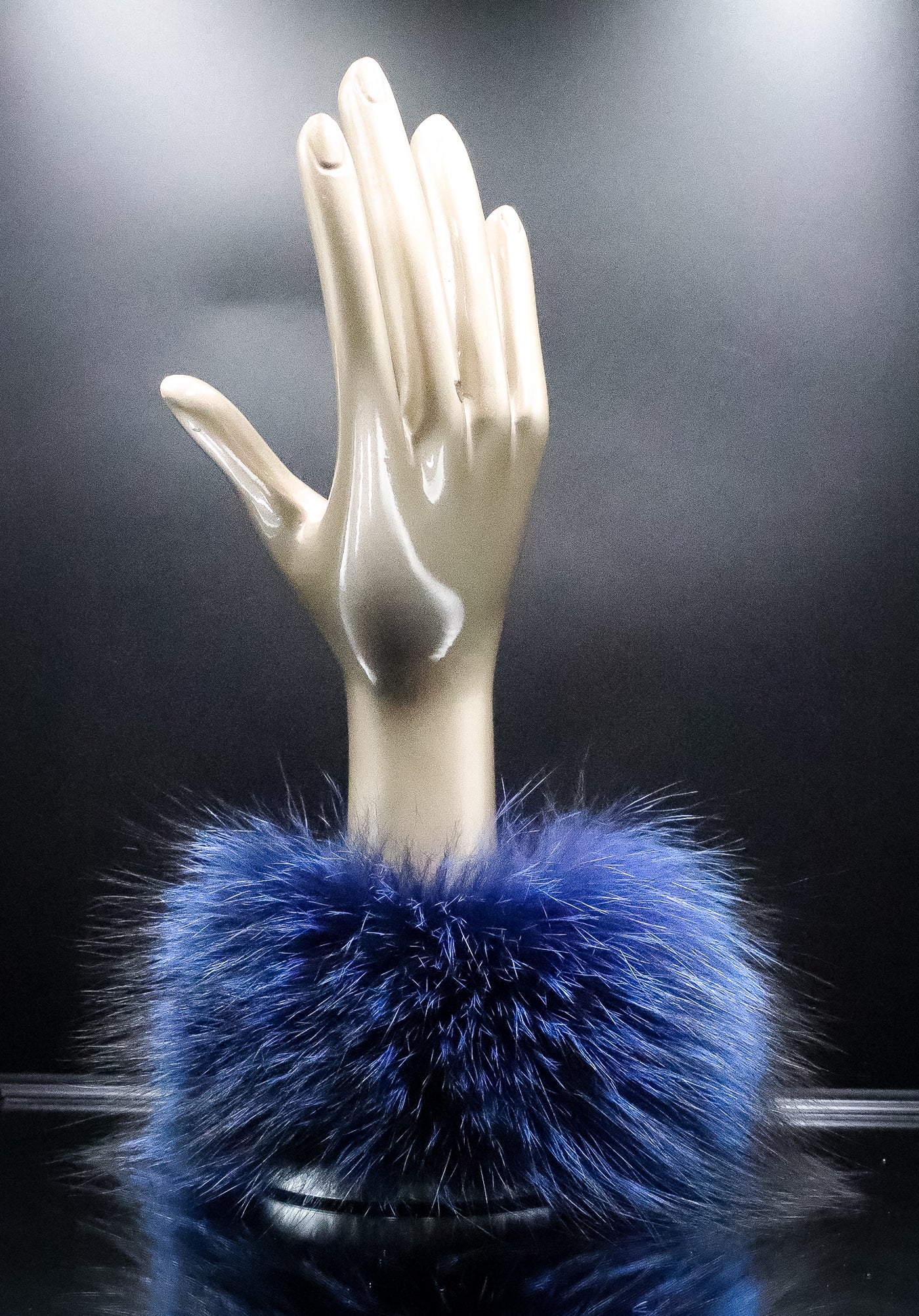 Electric Blue Fox Snap Cuffs
