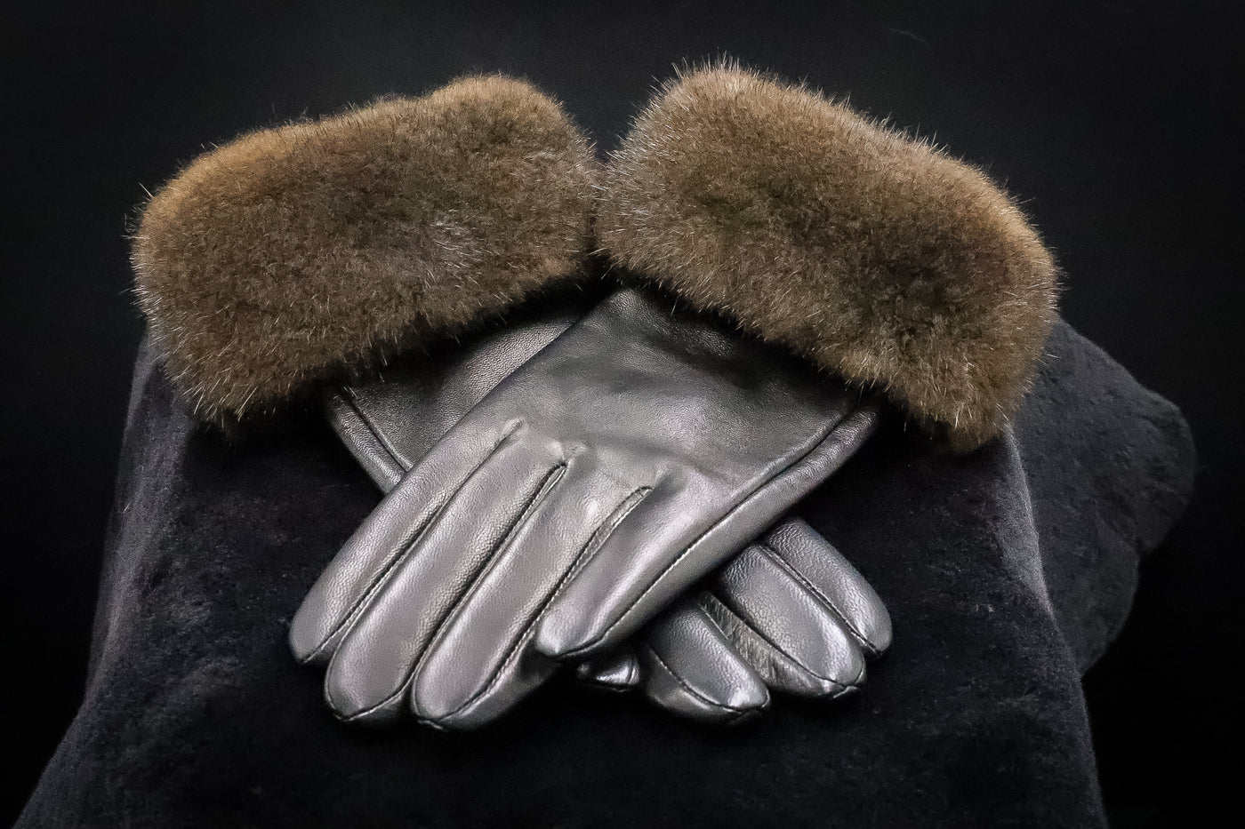 otter handschuhe Italian Lamb Leather Gloves with Sea Otter Trim 7