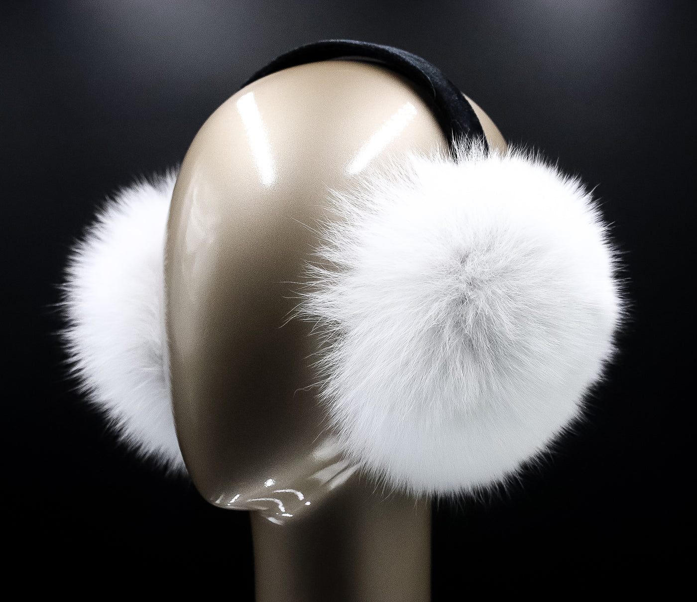 White Fox Ear Muffs