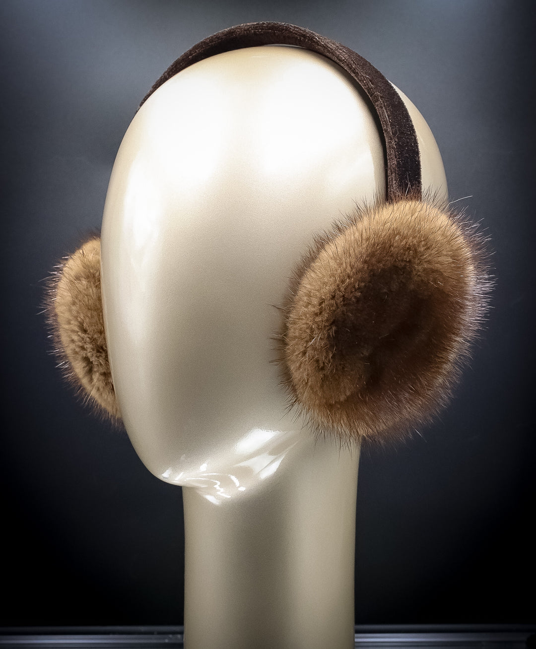 Demi Buff Mink Ear Muffs – Alaska Fur Gallery, Inc display picture 3
