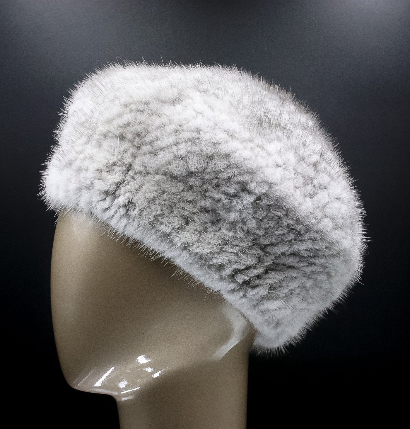 Knitted Mink Beret