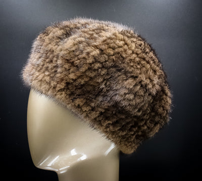 Knitted Mink Beret